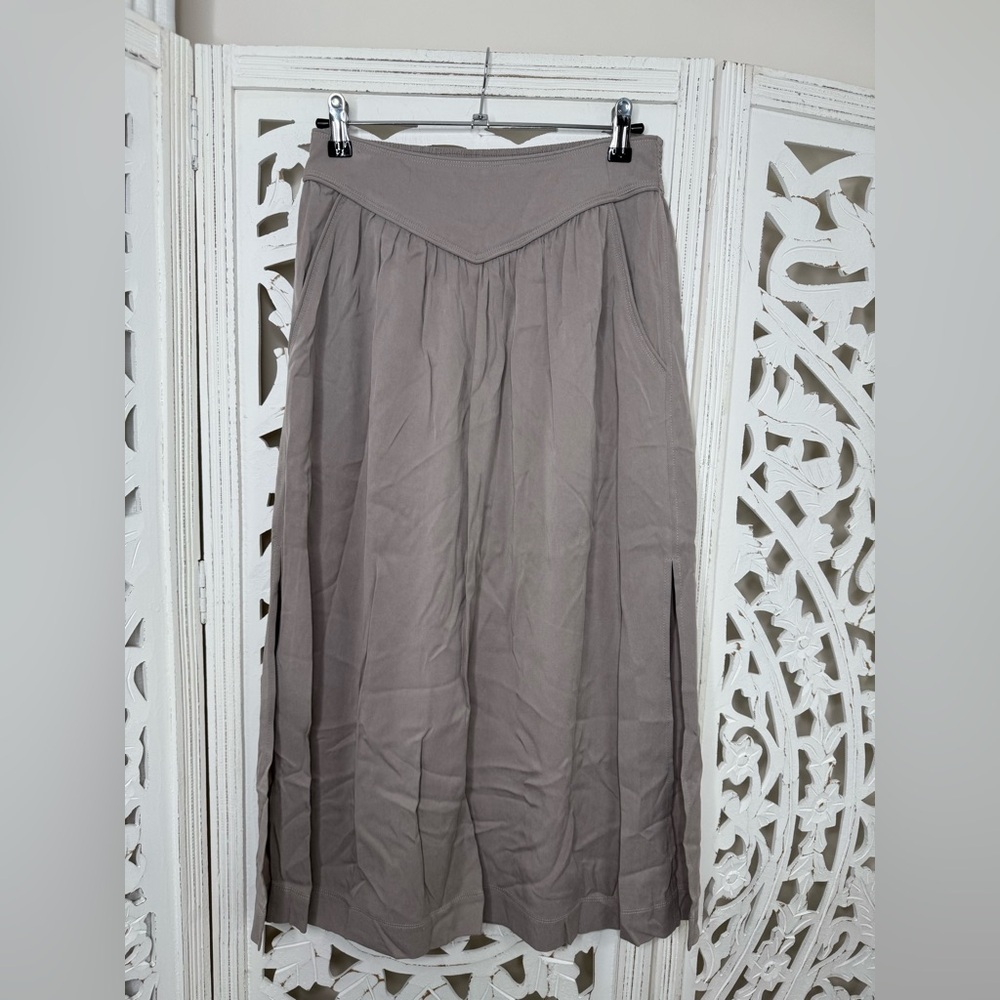 Aritzia Wilfred Taupe Lyocell Maxi Skirt - Picture 2 of 8